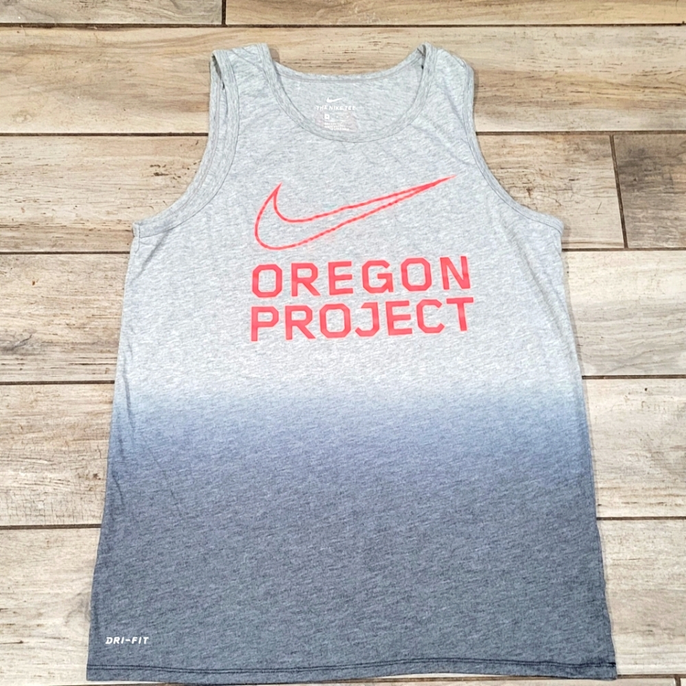 Nike Dri fit Oregon Project mens unreleased double run single tank grey sz M HTF